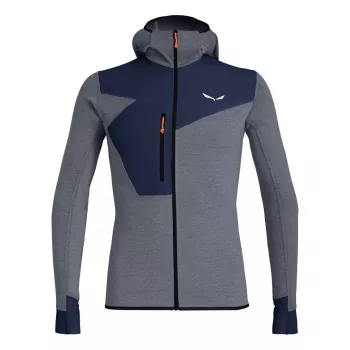 Salewa Puez 2 Dry Long Sleeve Full Zip Hooded Tee Navy Blazer XL