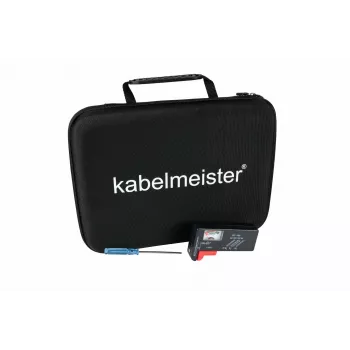Kabelmeister kutija za pohranu baterija s ugrađenim testerom za AA, AAA, C, D, 9V i gumbaste baterije - crna