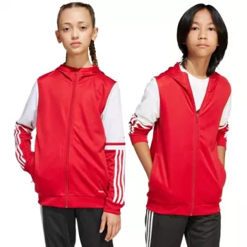 adidas Squadra 25 Hoody dječja unisex crveno-bijela, veličina 128cm JD4801