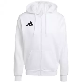 adidas Entrada 26 muška jakna s kapuljačom na patentni zatvarač, bijela, 2XL