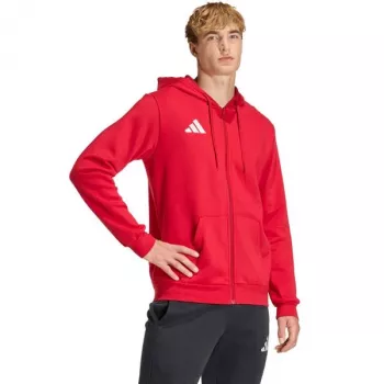 adidas Entrada 26 Full-Zip Hoody muška trenirka s kapuljačom na patentni zatvarač Team Power Red/bijela M