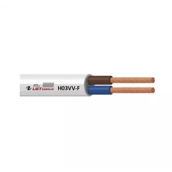 Kabel H03VV-F 3x0,75, bijeli, 50m