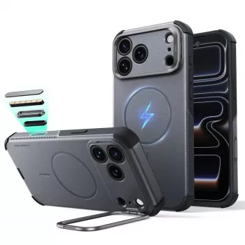 ESR Cyber Tough Kickstand MagSafe maska za iPhone 17 Pro / 18 Pro siva