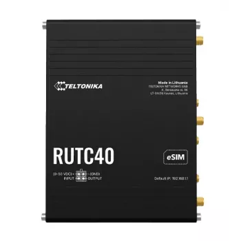 Teltonika Networks RUTC40 industrijski 4G LTE Cat 6 dual-band Wi-Fi 5 gigabitni usmjerivač s Dual SIM, GNSS, UK napajanjem
