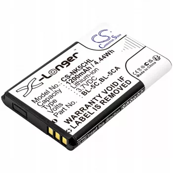 Cameron Sino 1200mAh Li-ion baterija za Nokia BL-5C, BL-5CA, Teltonika, Lark BL-6SP