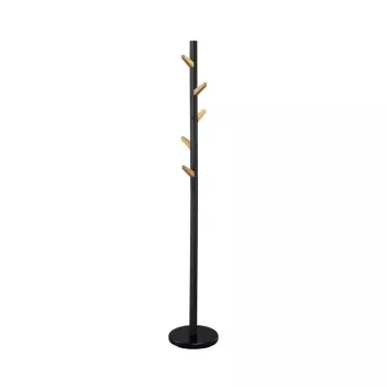 Samostojeći stalak za odjeću W66 crni 177 cm, plastificirani čelik, nosivost 15 kg