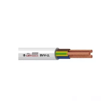 BVV-LL 2x1 mm² bijeli PVC izolirani električni kabel, 50 m kolut