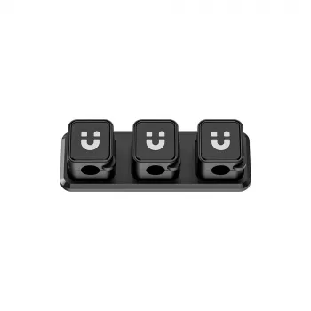 UNITEK SnapHold magnetski organizator kabela za radni stol (set 3+1), crni