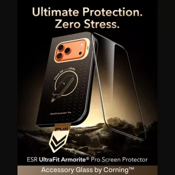 ESR UltraFit Armorite Pro kaljeno staklo za zaštitu zaslona za iPhone 17 Pro Max / 18 Pro Max - crno