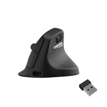 Keychron M5-A29 vertikalna PixArt 3311 1K crna ergonomska bežična gaming miš