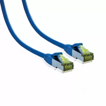 IT-BUDGET Full Copper Premium patch kabel Cat.6A s Cat.7 sirovim kabelom 600 MHz halogen-free PoE+ 10Gbps plavi 3m