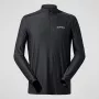 Berghaus 24/7 Tech Tee LS HZ muška majica dugih rukava s pola patentnog zatvarača, Jet Black