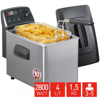 FRITEL TURBO SF Deep Fryer 4L 2800W Anthracite Metallic/Silver