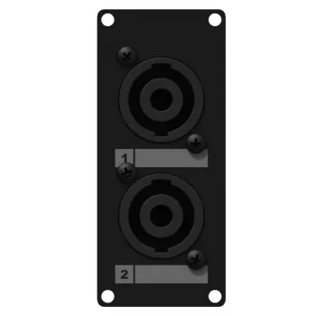 CAYMON CASY142/B 19 inch 1U rack panel s 2 Neutrik SpeakON NL4MP priključka, crni