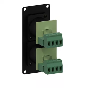 CAYMON CASY142/B 19 inch 1U rack panel s 2 Neutrik SpeakON NL4MP priključka, crni