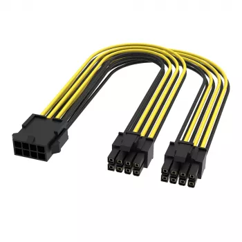 Akasa 6 setova PCIe na dvostruki 6+2-Pin splitter kabel - 24 cm