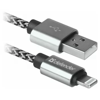 Defender USB-A na Lightning kabel 1,0m 2,1A bijeli