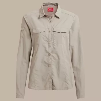 Craghoppers NosiLife Adventure LS Shirt III ženska putna košulja, Soft Mushroom, XS