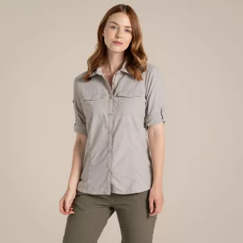 Craghoppers NosiLife Adventure LS Shirt III ženska putna košulja, Soft Mushroom, XS