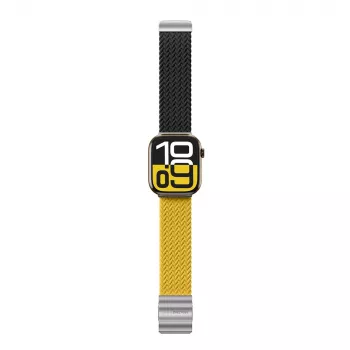 AMAZINGTHING Blend Band Set of 2 Watch Straps for Apple Watch 45/46/49mm - Yellow-Black & Black