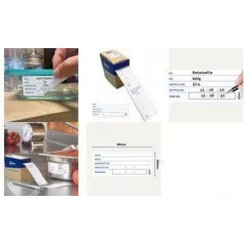 Avery HACCP etikete za hranu, 98 x 40 mm, bijele, zaobljenih kutova, za ručno pisanje, prethodno tiskane, 250 etiketa