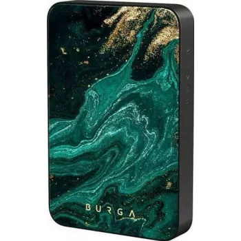 Burga Magnetic 5000 mAh Power Bank Emerald Pool Gunmetal