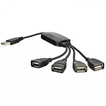 AKYGA AK-AD-13 USB 2.0 4-portni hub, crni