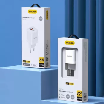 DUDAO A13Pro EU GaN 33W PPS USB-C/USB zidni punjač - bijeli