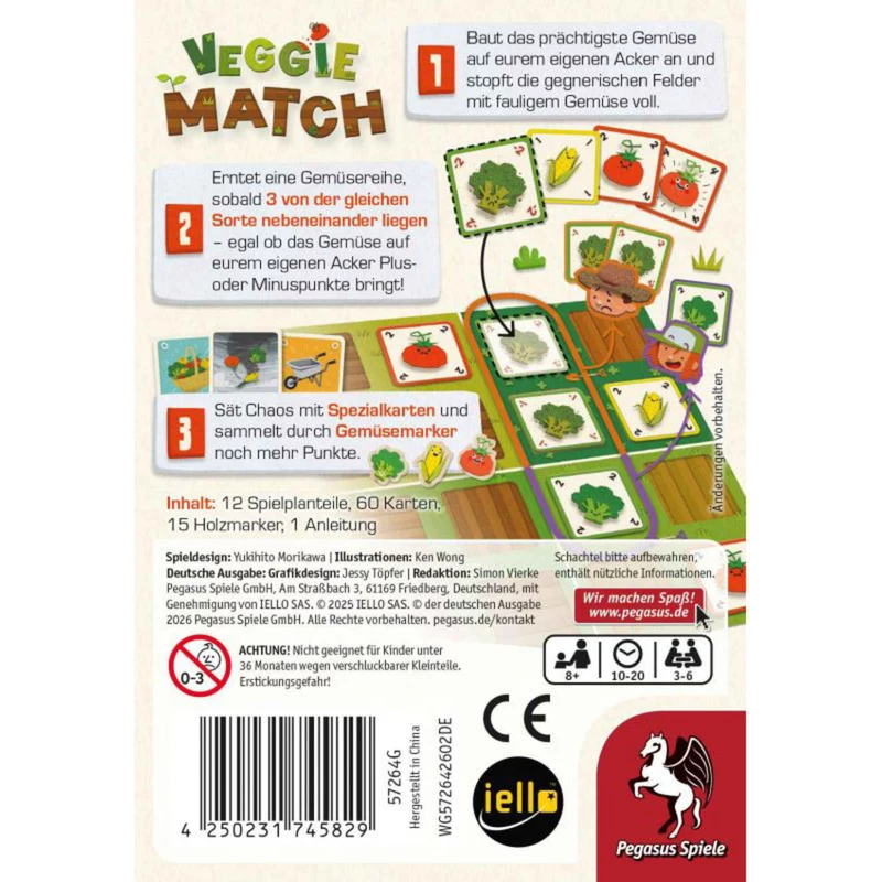PEGASUS Veggie Match kartaška igra
