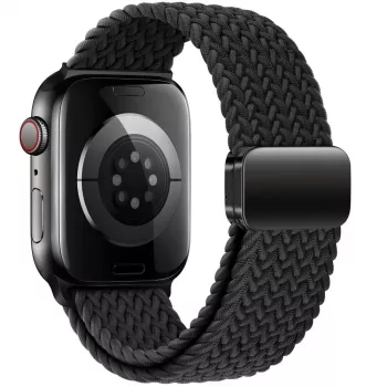 Tech-Protect najlonska magnetska petlja narukvica za Apple Watch 8/9/10/11/SE/Ultra (44/45/46/49 mm) crna