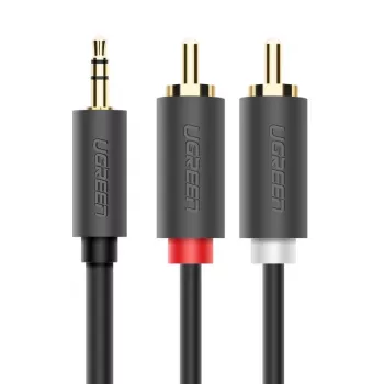 Ugreen 2x RCA na 3,5 mm audio kabel 1,5 m crni