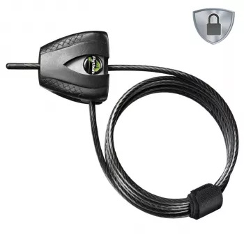 Master Lock Python podesivi kabelski lok 8417EURDPRO – 1,8 m pleteni čelik, crni, 2 ključa