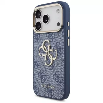 Guess 4G Classic Logo futrola za Apple iPhone 18 Pro / 17 Pro, plava sa zlatnim detaljima