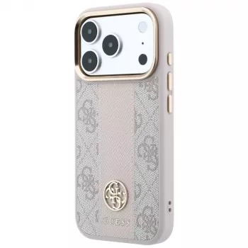 GUESS 4G Stripe Round and Classic Logos MagSafe Case for iPhone 18 Pro Max / 17 Pro Max - Pink