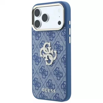 GUESS 4G & Big Strass Logo tvrda futrola za iPhone 18 Pro / 17 Pro - plava