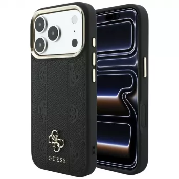 Guess Stripe Peony 4G Logo MagSafe futrola za Apple iPhone 18 Pro / 17 Pro - crna