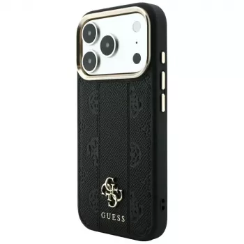 Guess Stripe Peony 4G Logo MagSafe futrola za Apple iPhone 18 Pro / 17 Pro - crna