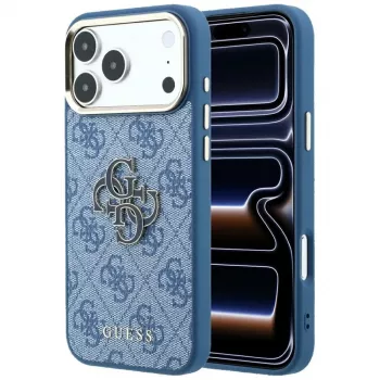 Guess 4G & Big Resin Logo futrola za iPhone 17 Pro / 18 Pro - svijetloplava
