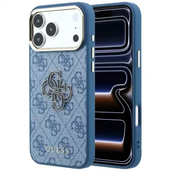 GUESS 4G & Big Resin Logo futrola za iPhone 17 Pro Max / 18 Pro Max - svijetloplava