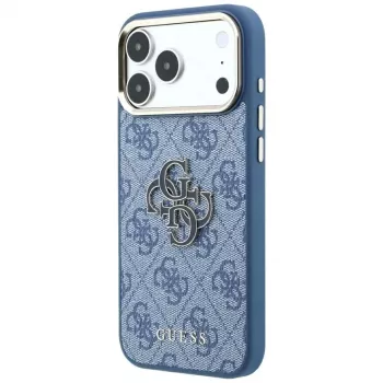 GUESS 4G & Big Resin Logo futrola za iPhone 17 Pro Max / 18 Pro Max - svijetloplava