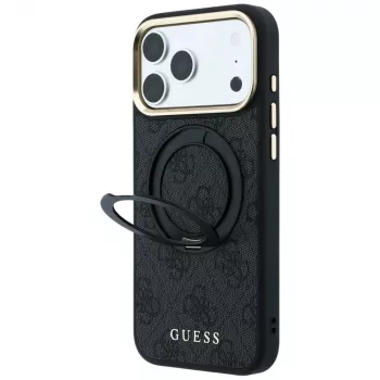 Guess Ring Stand 360 4G Classic Logo MagSafe futrola za iPhone 18 Pro / 17 Pro, crna