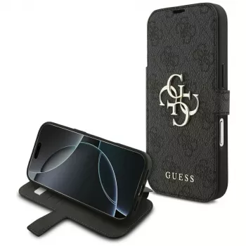 Guess Book 4G Metal Logo Case for iPhone 18 Pro / 17 Pro - Black