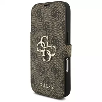 Guess Book 4G Metal Logo Case for Apple iPhone 18 Pro / 17 Pro – Brown