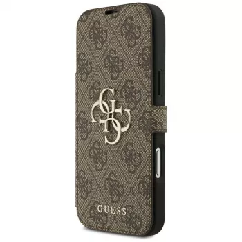 Guess Book 4G Metal Logo folio futrola za iPhone 18 Pro Max / 17 Pro Max - smeđa