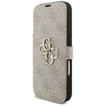 Guess Book 4G Metal Logo folio futrola za iPhone 16 Pro / 17 Pro - ružičasta