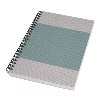 SIGEL SN600 Quicknote spiralna bilježnica, A5, kockasta, meki uvez, plavo-siva, 160 stranica