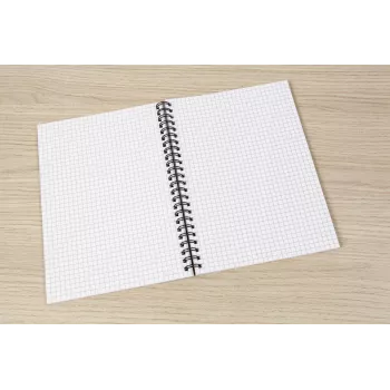 SIGEL SN600 Quicknote spiralna bilježnica, A5, kockasta, meki uvez, plavo-siva, 160 stranica