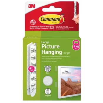 3M Command samoljepljive trake velike, 4 kom., bijele (7100336547)