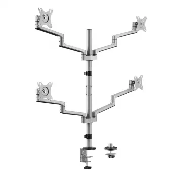 Logilink držač za četiri monitora, 17-32 inch, aluminij, srebrni