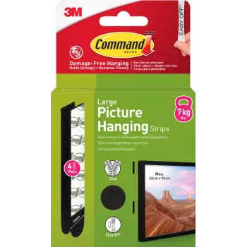 3M Command samoljepljive trake velike, 4 kom., crne (7100337186)